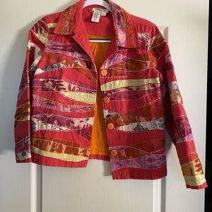 Cold water Creek quilted jacket in southwestern print